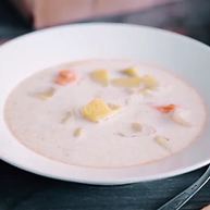 Рецепт Норвежского супа из семги со сливками