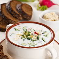 Рецепт Белой окрошки с рыбой