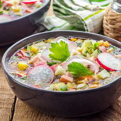 Рецепт Домашней окрошки на квасе