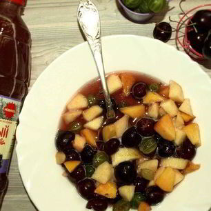 Рецепт Фруктово-ягодной окрошка