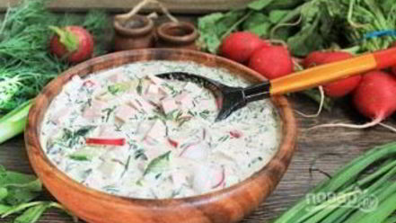 Рецепт классической окрошки на квасе