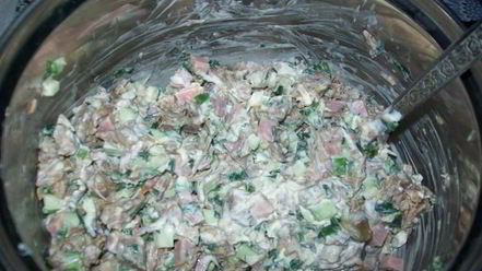 Рецепт окрошки богатой