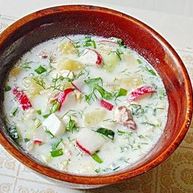Рецепт Окрошки днестровской с курицей