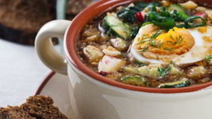 Рецепт Окрошки мясной на квасе