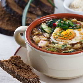 Рецепт Окрошки мясной на квасе