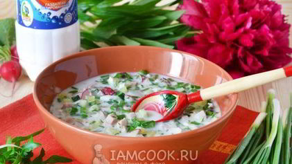 Рецепт Окрошки на айране
