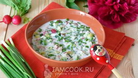 Рецепт окрошки на айране