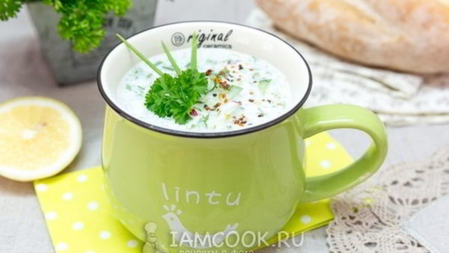 Рецепт окрошки на греческом йогурте
