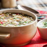 Рецепт Окрошки на имбирном квасе