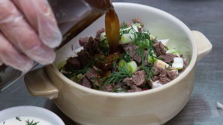 Рецепт окрошки на имбирном квасе