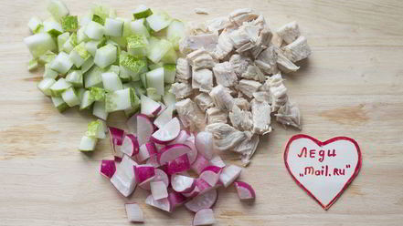 Рецепт окрошки на кефире с жареной картошкой