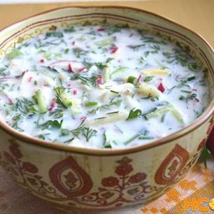 Рецепт Окрошки на кефире