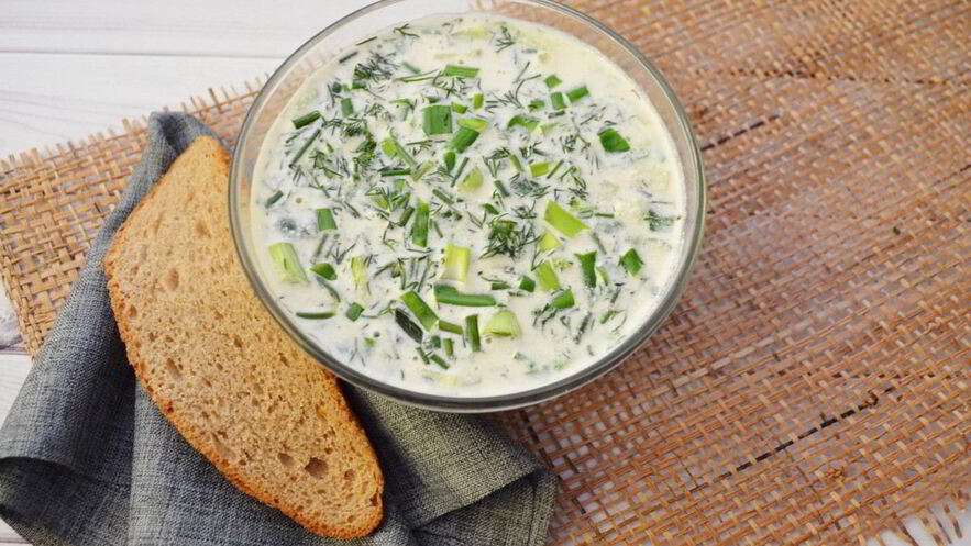 Рецепт окрошки на хлебном квасе