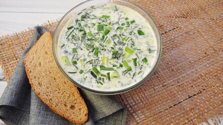 Рецепт окрошки на хлебном квасе