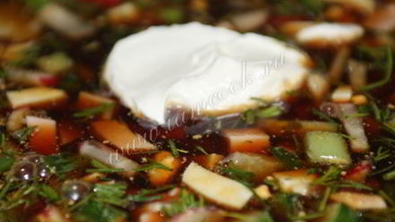 Рецепт окрошки на квасе с докторской колбасой