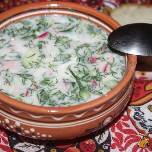 Рецепт Окрошки на мацони и айране