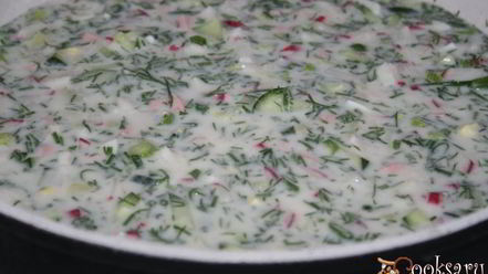 Рецепт окрошки на мацони и айране