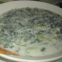 Рецепт Окрошки на минеральной воде и кефире