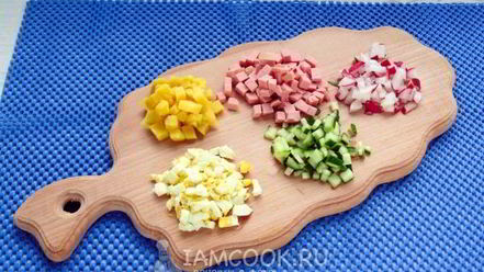 Рецепт окрошки на сметане