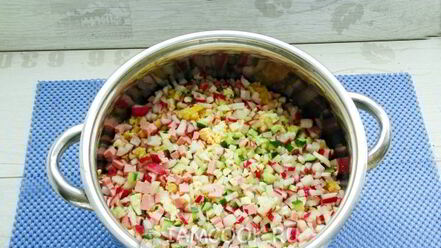 Рецепт окрошки на сметане