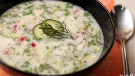 Рецепт окрошки на тане