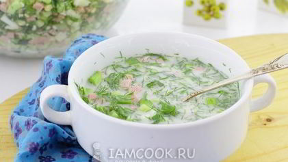 Рецепт Окрошки на воде с уксусом