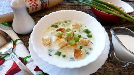 Рецепт окрошки по-польски с сыром