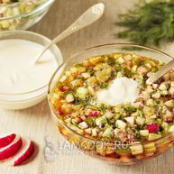 Рецепт Окрошки с говядиной