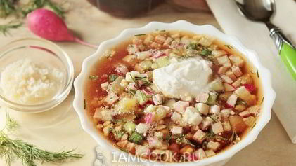 Рецепт Окрошки с хреном