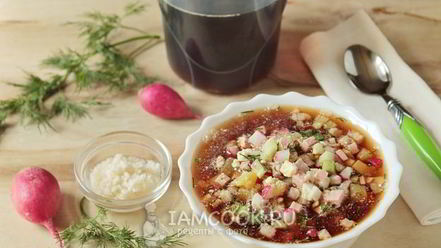 Рецепт окрошки с хреном