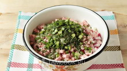 Рецепт окрошки с хреном