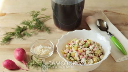 Рецепт окрошки с хреном