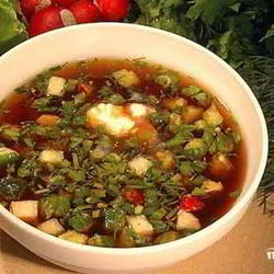 Рецепт Окрошки с килькой в томате