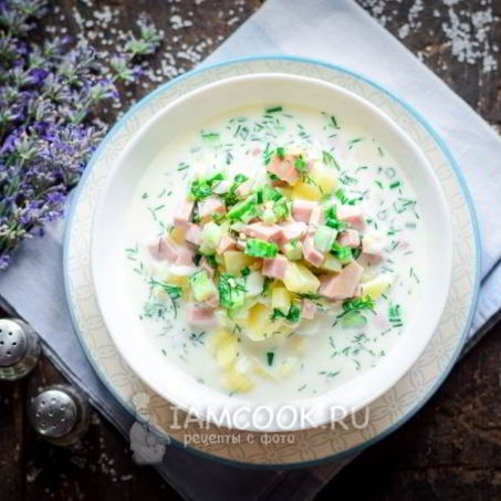 Рецепт Окрошки с колбасой на воде