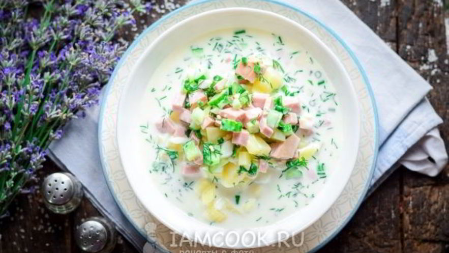 Рецепт окрошки с колбасой на воде