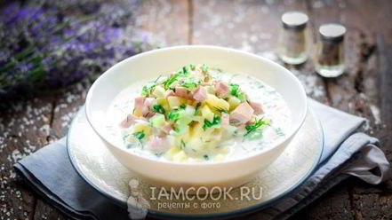 Рецепт окрошки с колбасой на воде