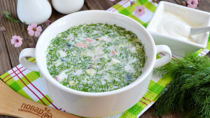 Рецепт Окрошки с колбасой