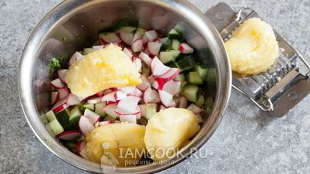 Рецепт окрошки с копченой курицей