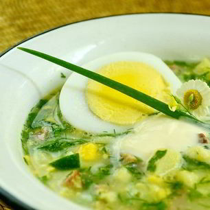 Рецепт Окрошки с куриным филе и бульоном