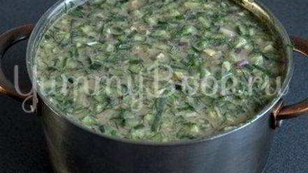 Рецепт окрошки с курицей на квасе