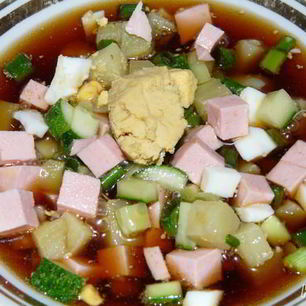 Рецепт Окрошки с квасом