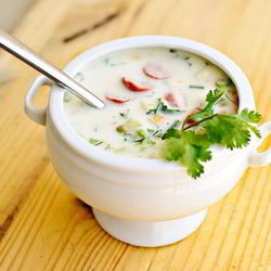 Рецепт Окрошки с сосисками