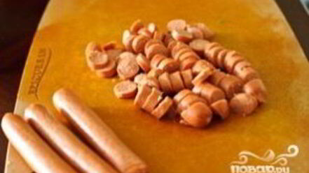 Рецепт окрошки с сосисками