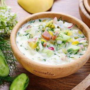 Рецепт Окрошки с ветчиной