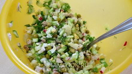 Рецепт окрошки с зеленым горошком