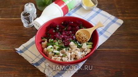 Рецепт окрошки со свеклой на кефире