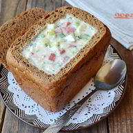 Рецепт Окрошки в хлебе