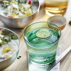 Рецепт Окрошки вегетарианской на кефире