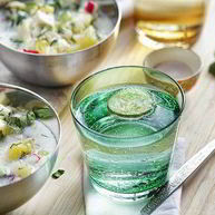 Рецепт Окрошки вегетарианской на кефире