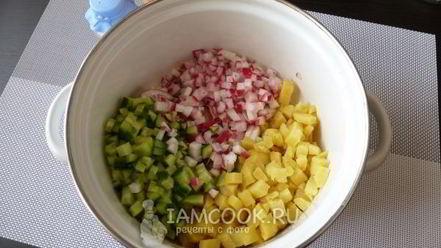 Рецепт постной окрошки на квасе